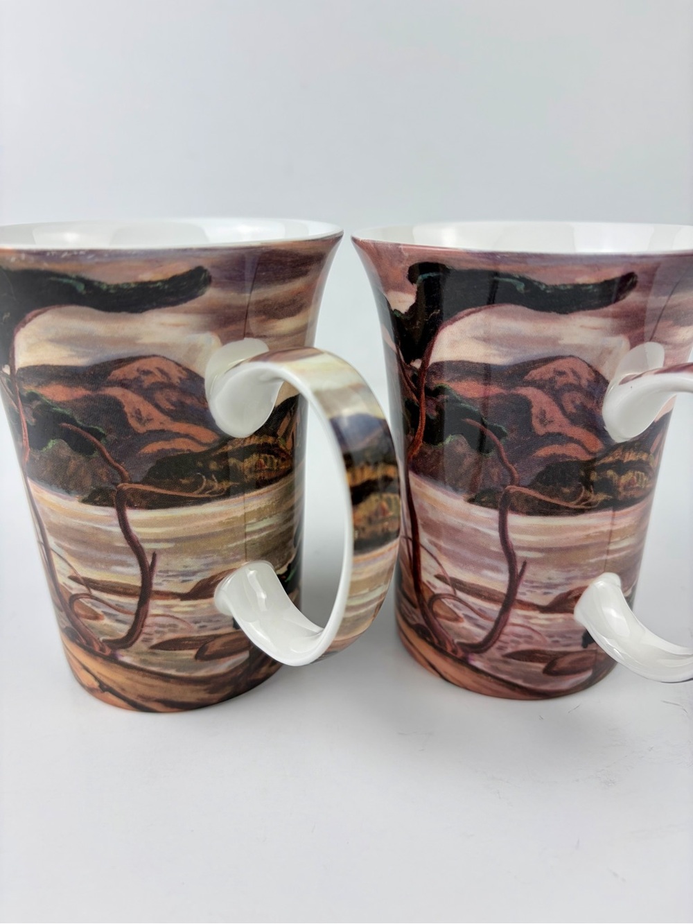 McIntosh Classics Mugs Set of 2, Group of Seven AY Jackson Bent Pine Bone China